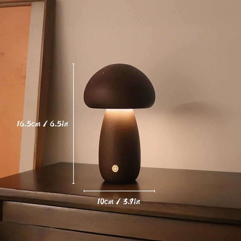 Lumowood | Rechargeable Wooden Mushroom Table Lamp