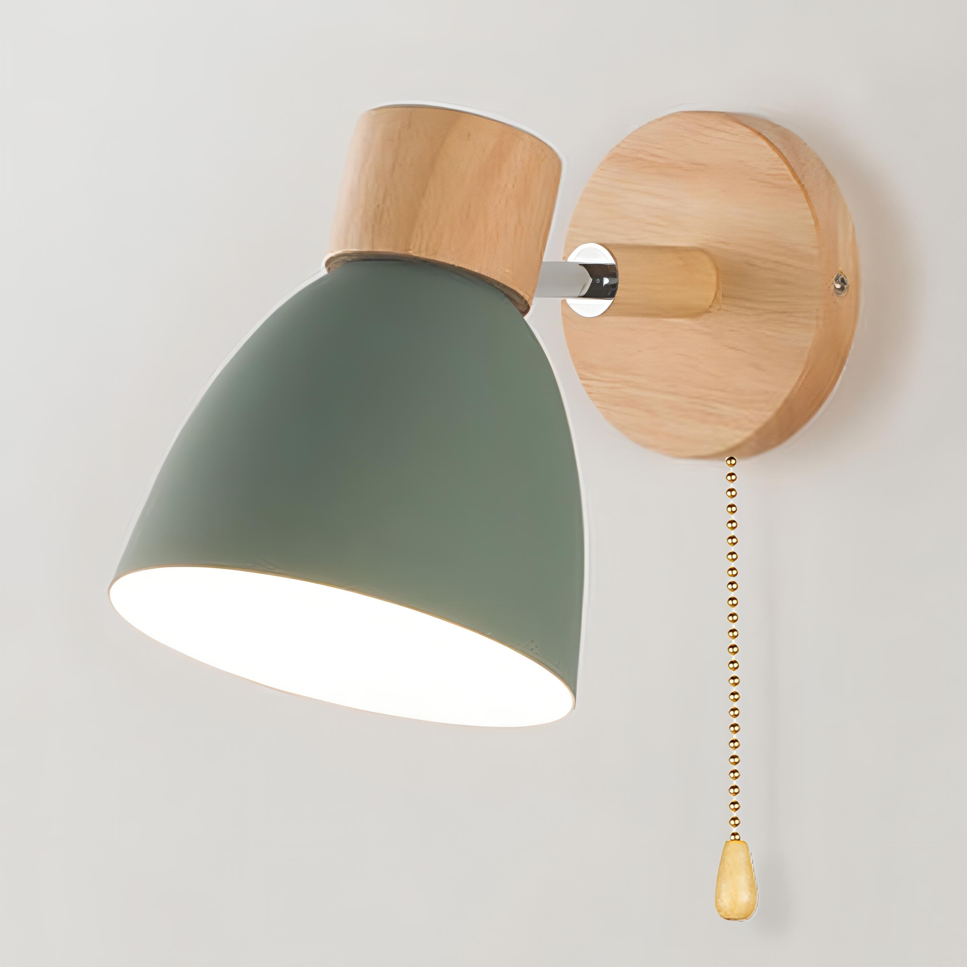 Luntré | Nordic Modern Wooden Wall Lamp With Switch
