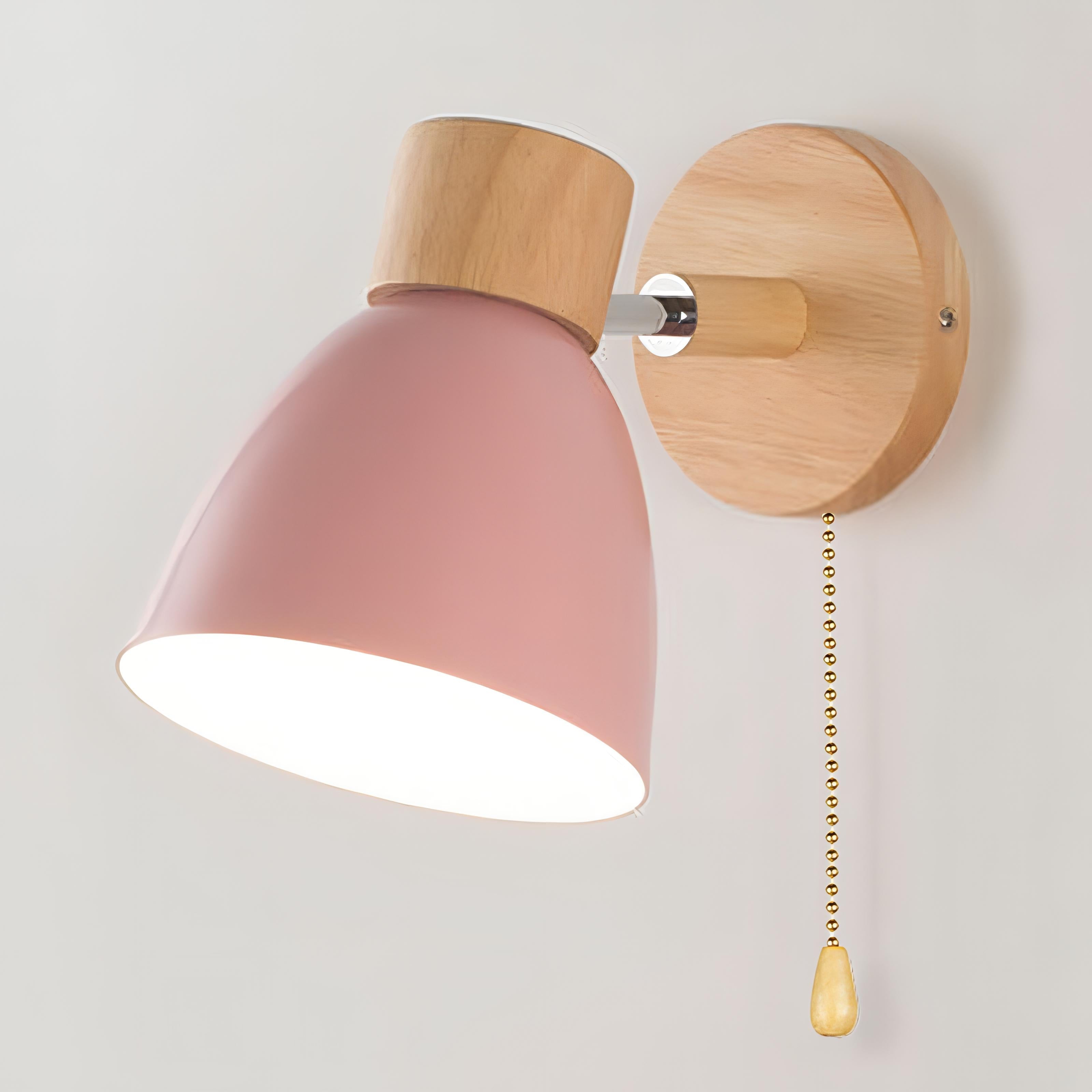 Luntré | Nordic Modern Wooden Wall Lamp With Switch