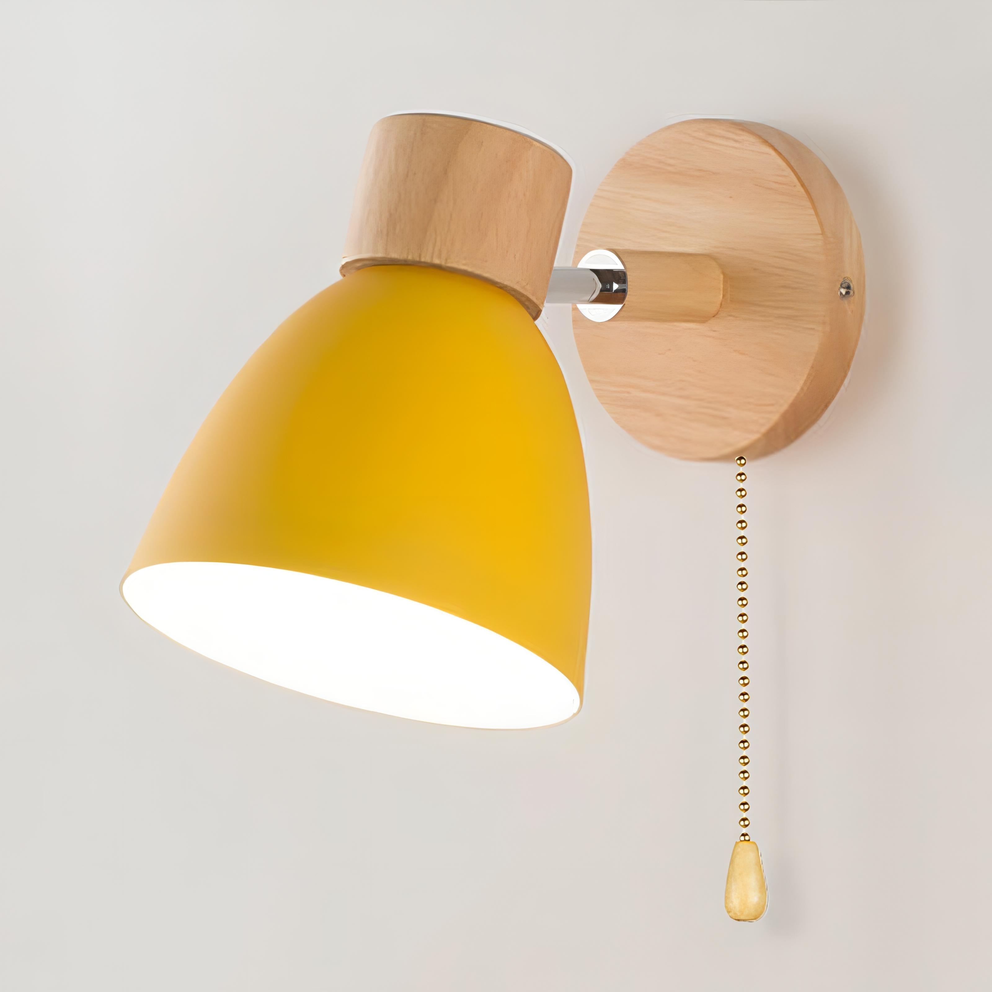 Luntré | Nordic Modern Wooden Wall Lamp With Switch