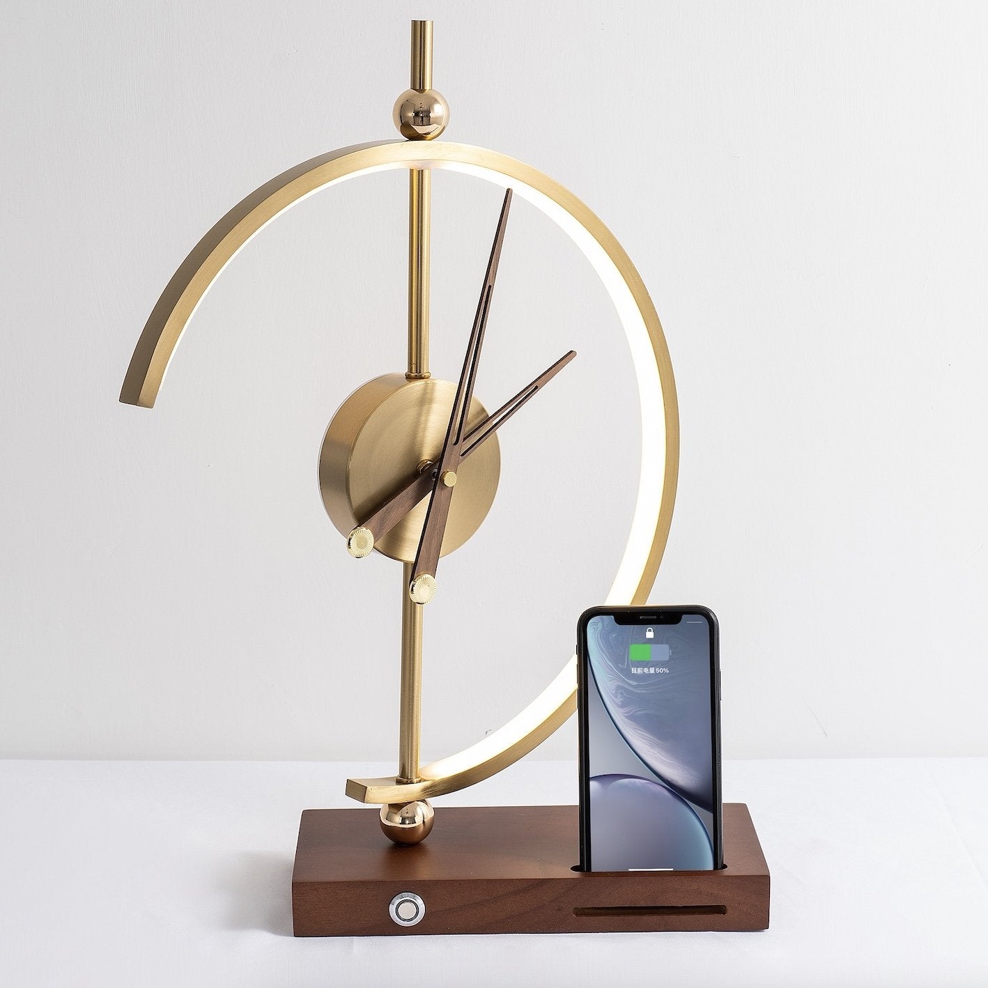 Nagoya | Luxury Led Clock & Charger Table Lamp