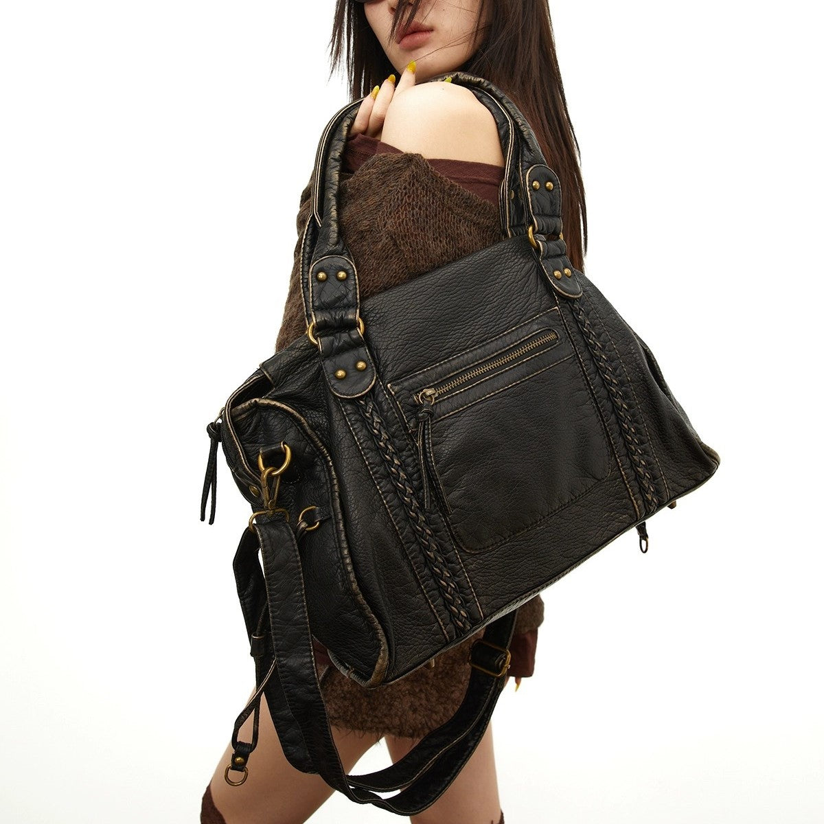 Nomadora | Vintage Black Tote Bag