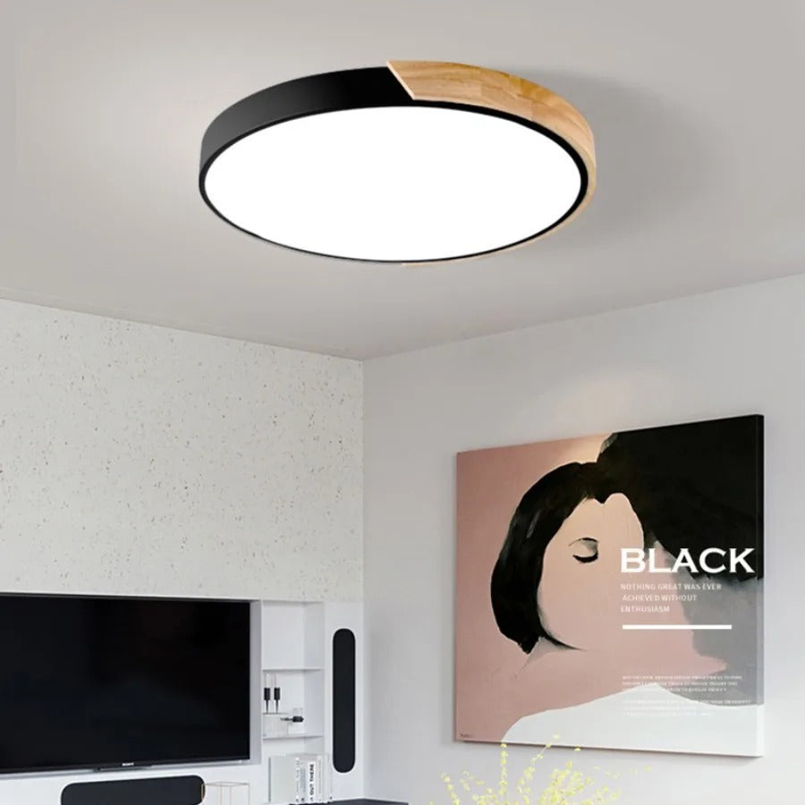 NordLuxe | Wooden Macaron Ceiling Light