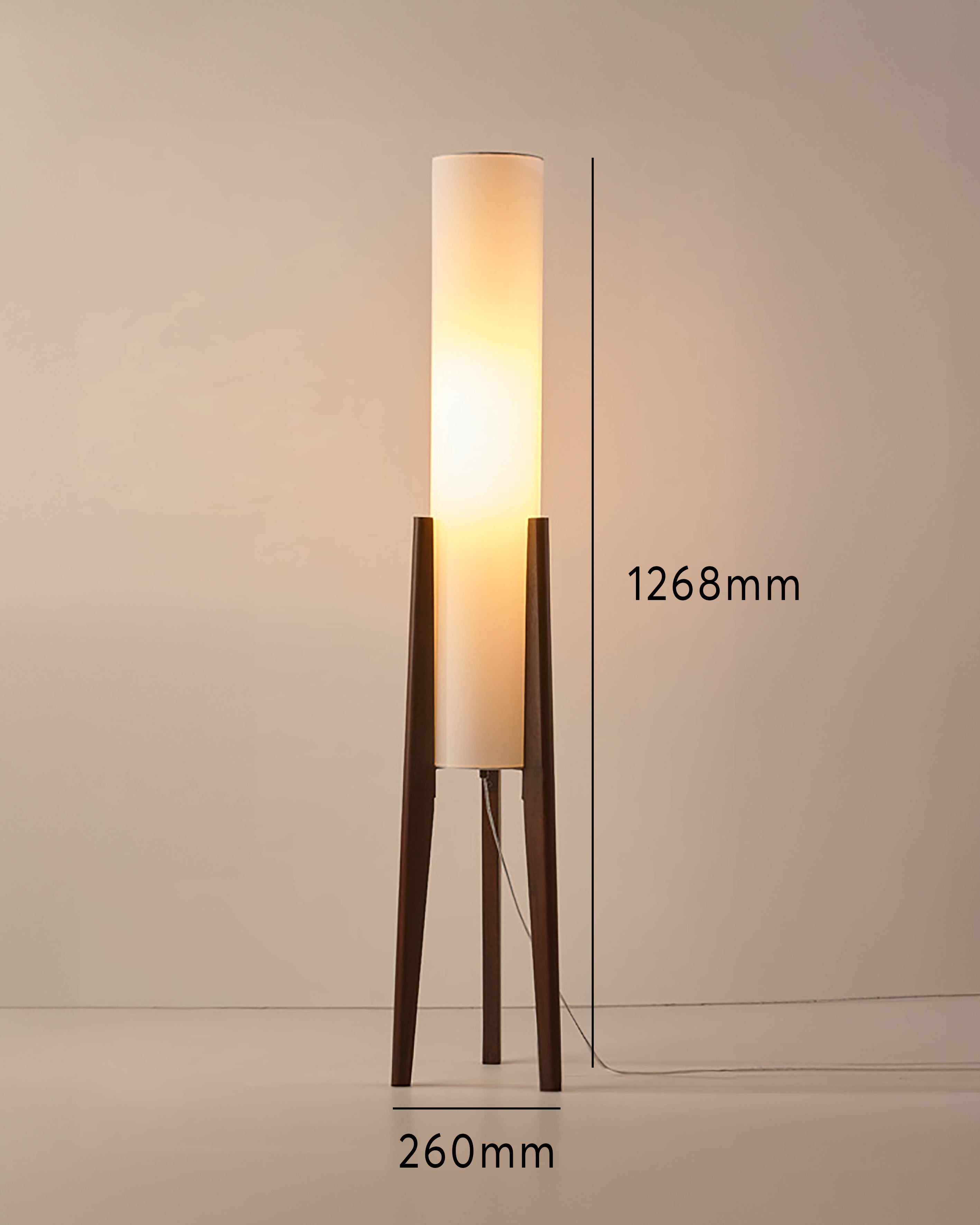 Nordwald | Sculptural Floor Lamp In Solid Walnut Wood