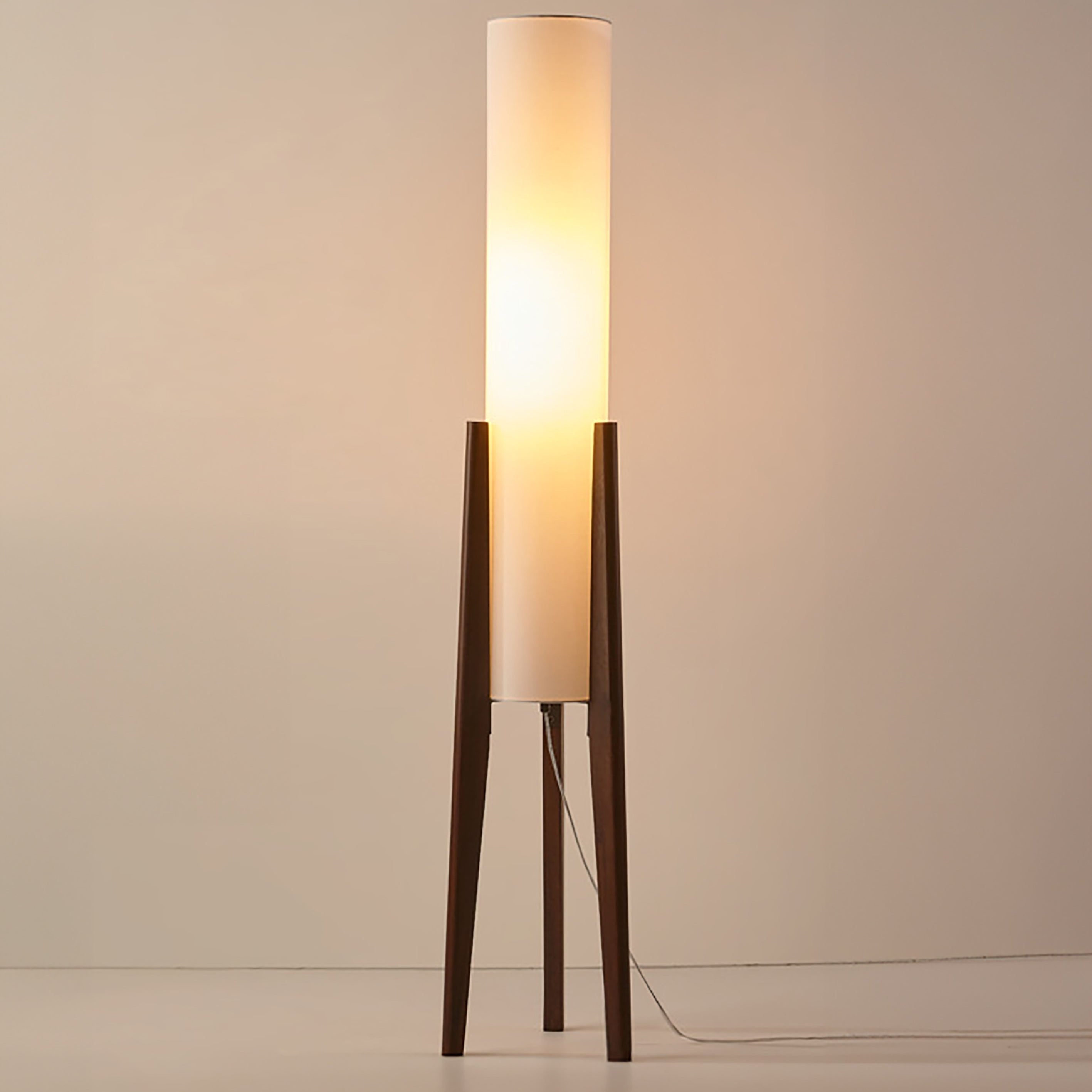 Nordwald | Sculptural Floor Lamp In Solid Walnut Wood