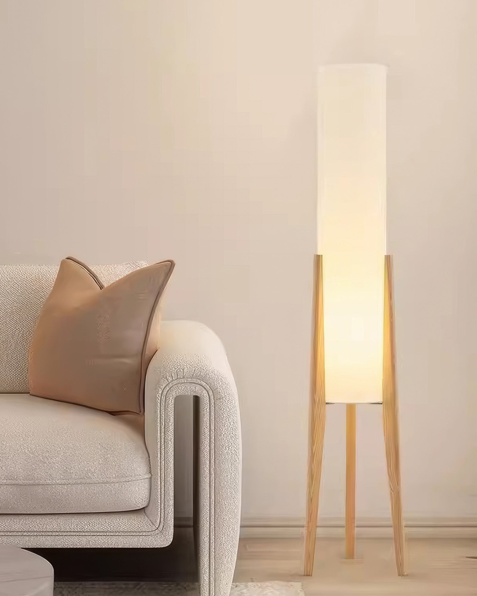 Nordwald | Sculptural Floor Lamp In Solid Walnut Wood