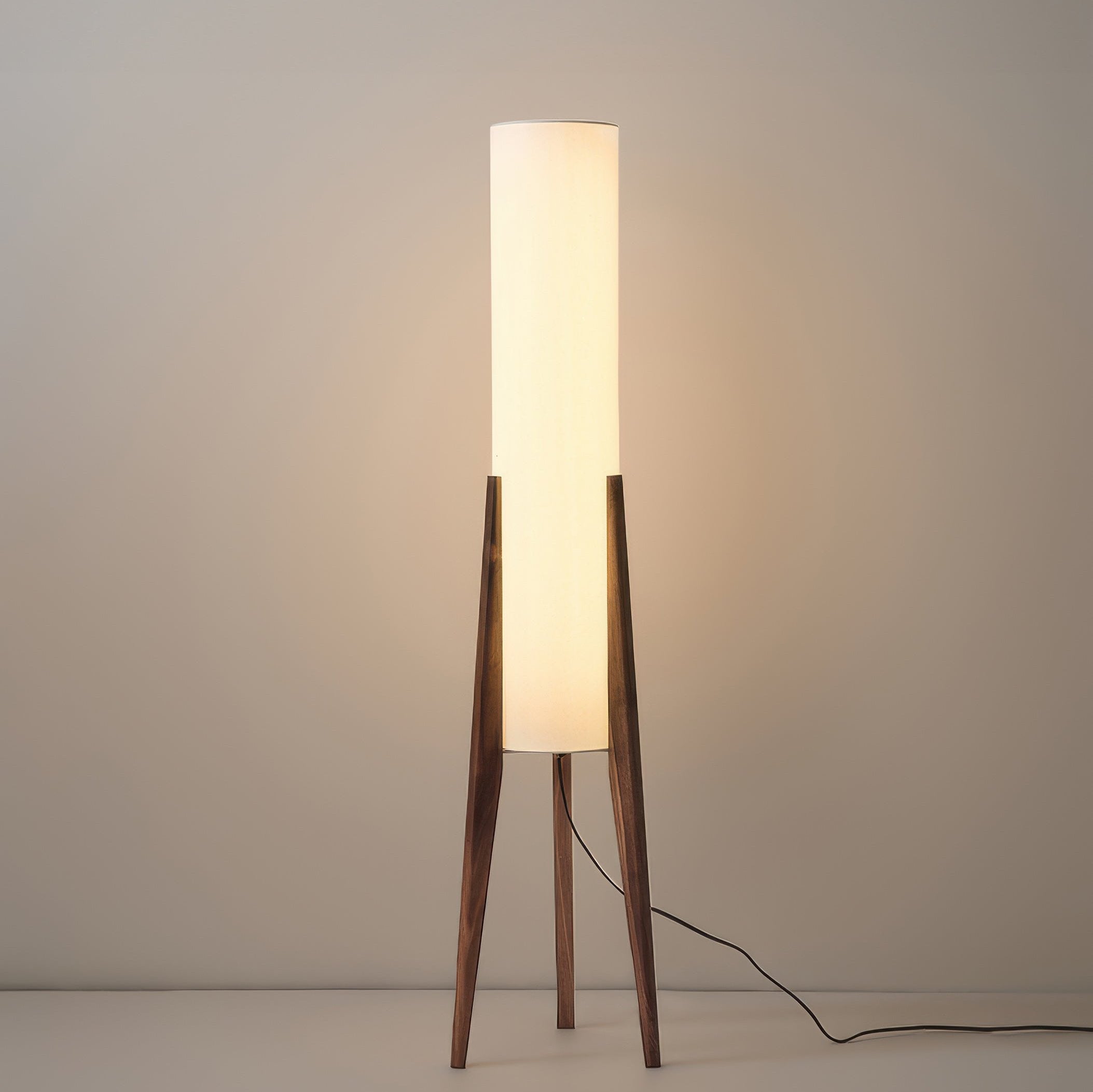 Nordwald | Sculptural Floor Lamp In Solid Walnut Wood