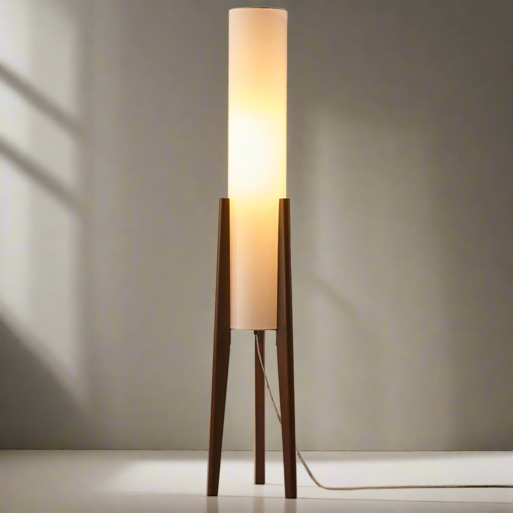Nordwald | Sculptural Floor Lamp In Solid Walnut Wood
