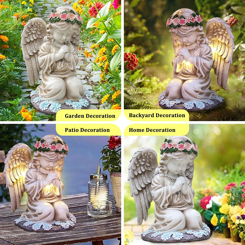 OraGrace | Solar Praying Angel Garden Decor