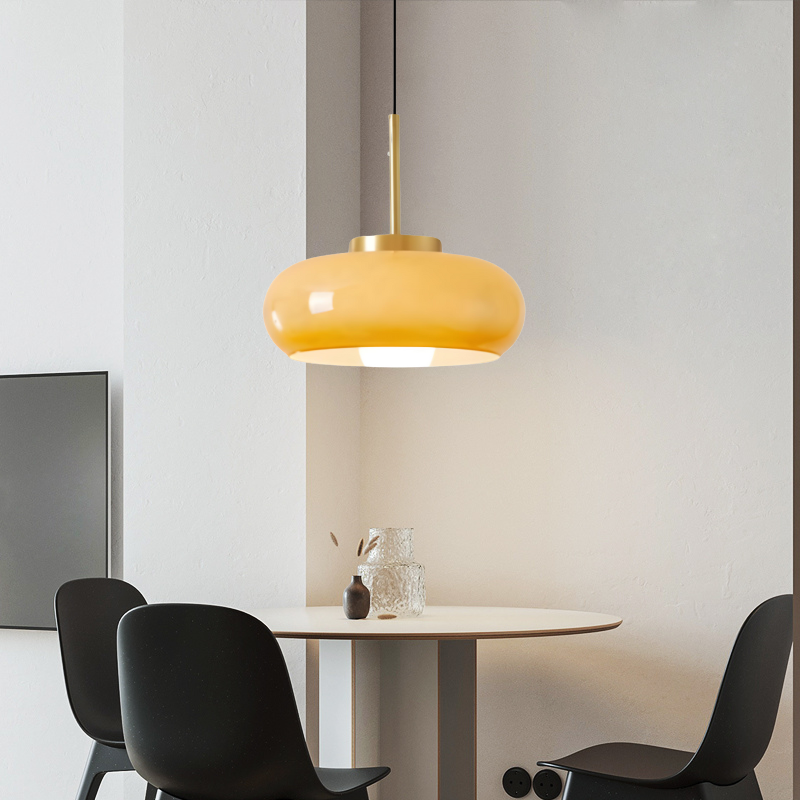 Orla Modern Chandelier | Copper & Glass Ceiling Light