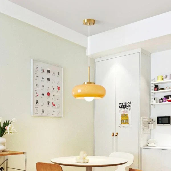 Orla Modern Chandelier | Copper & Glass Ceiling Light