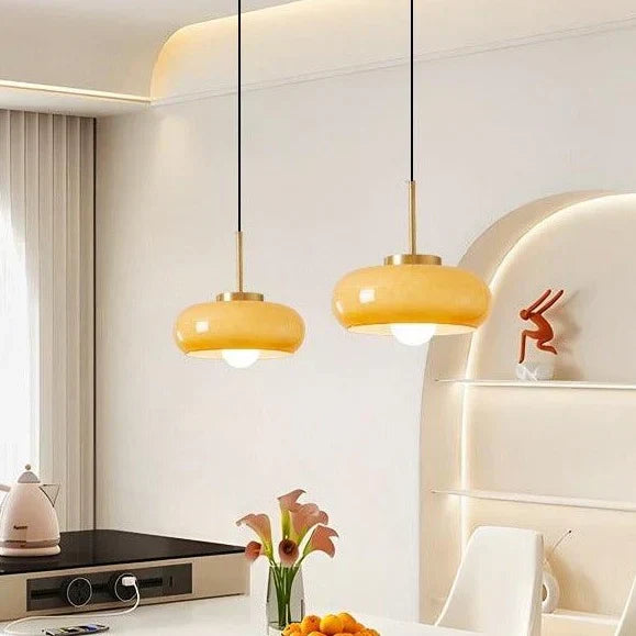 Orla Modern Chandelier | Copper & Glass Ceiling Light