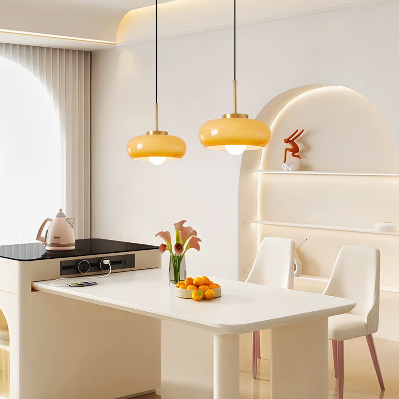 Orla Modern Chandelier | Copper & Glass Ceiling Light