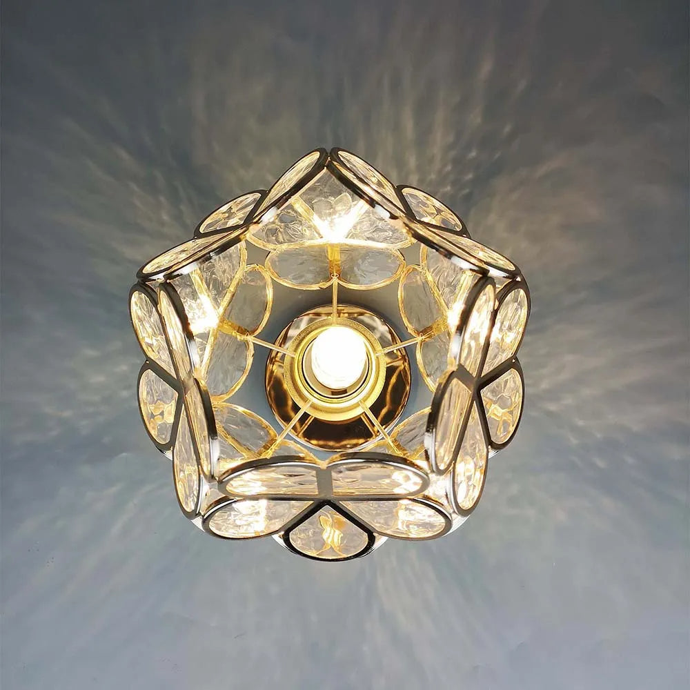 Petalis Glass Ceiling Light | Floral Hallway Or Entryway Lamp