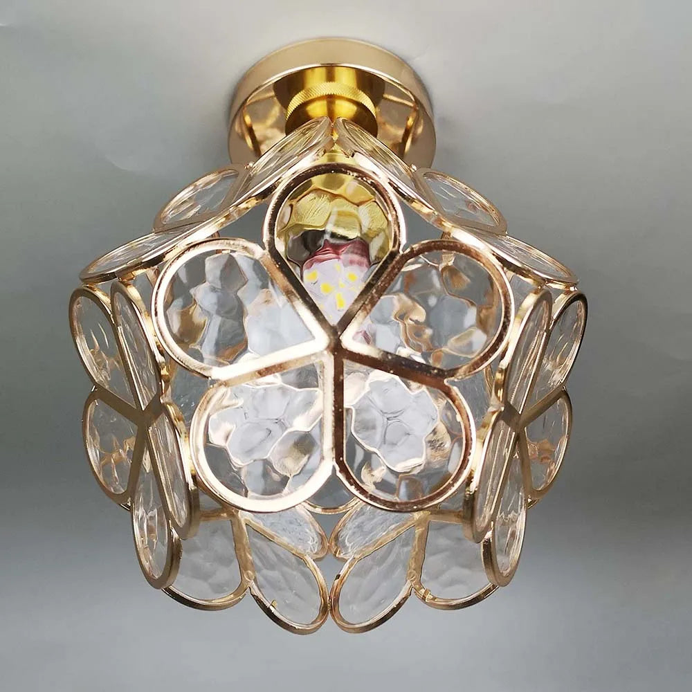 Petalis Glass Ceiling Light | Floral Hallway Or Entryway Lamp
