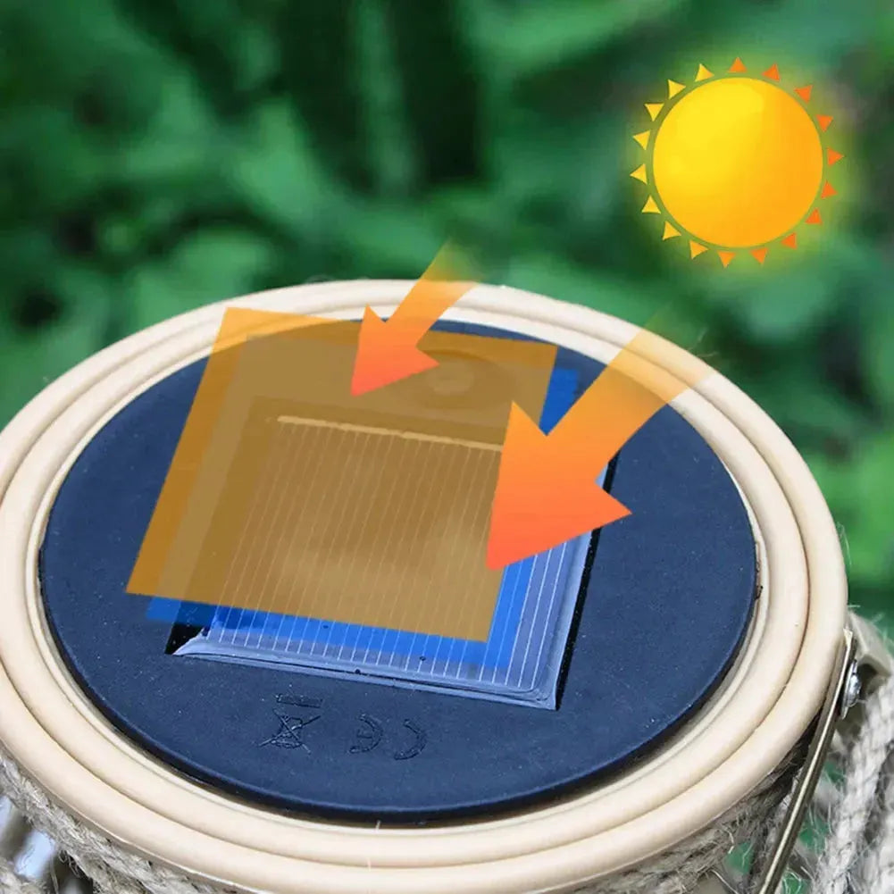 RattanGlow | Waterproof Solar-Powered Outdoor Hanging Lantern