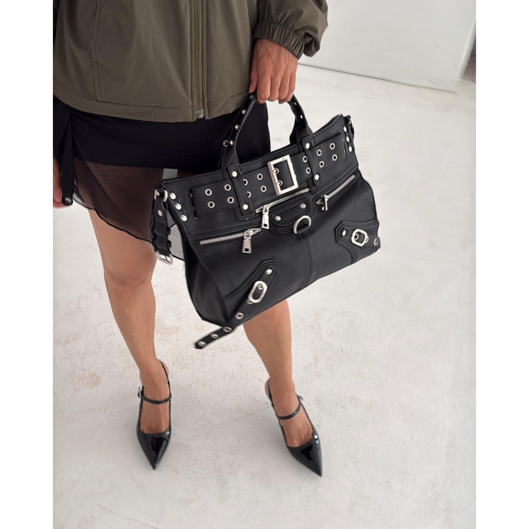 Rheya | Hardware Accent Shoulder Bag