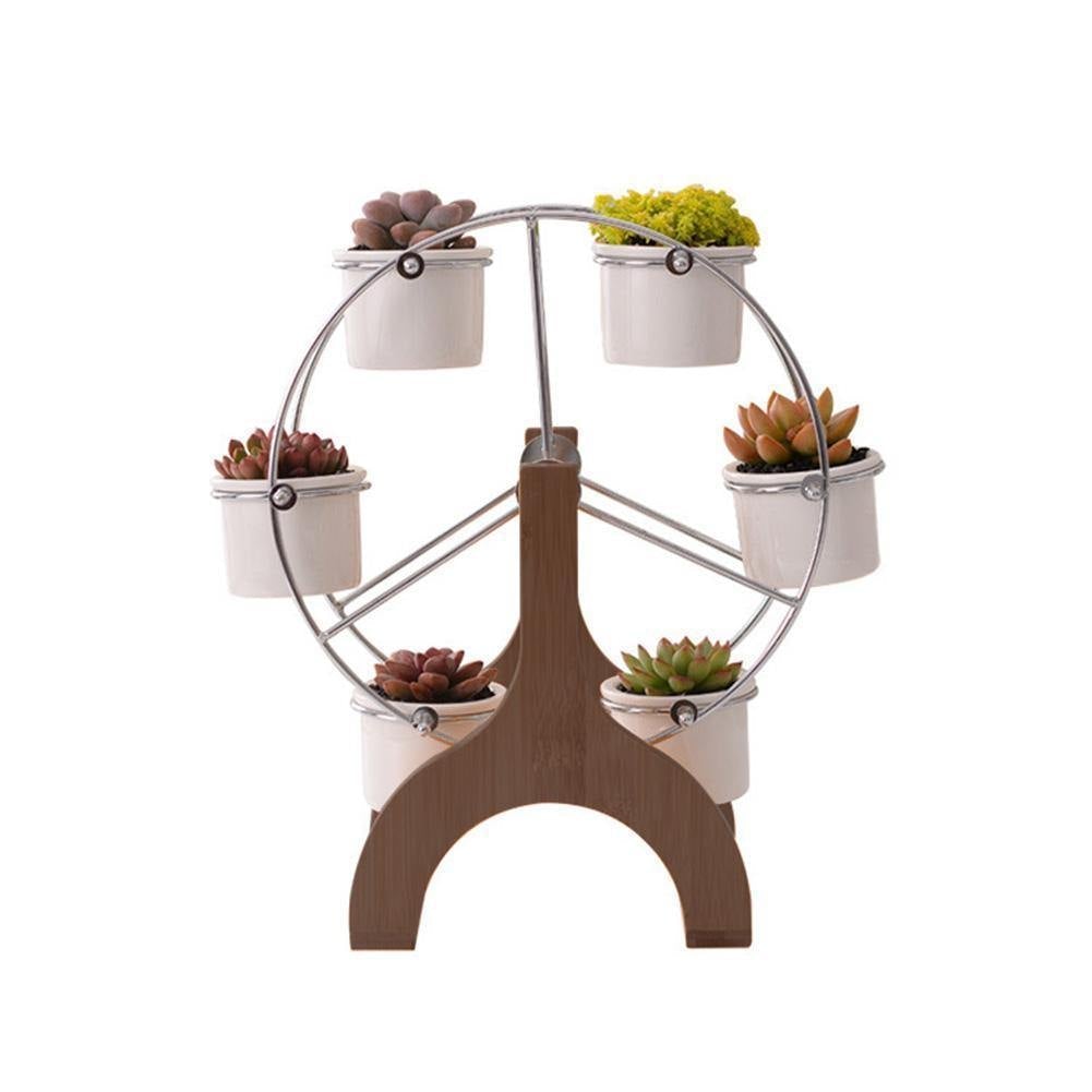 Rustic Carousel Succulent Planter Display