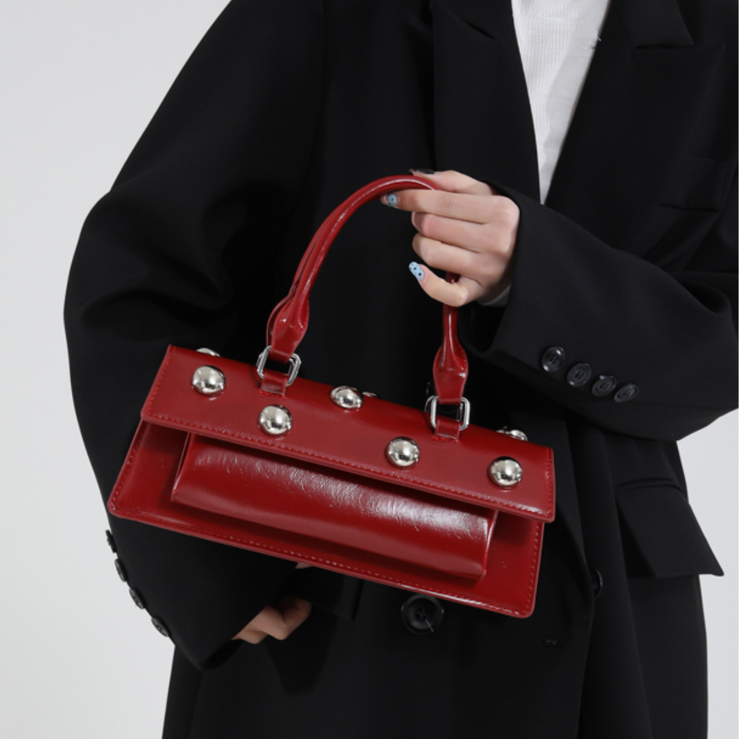 Sloanea | Studded Faux Leather Shoulder Bag