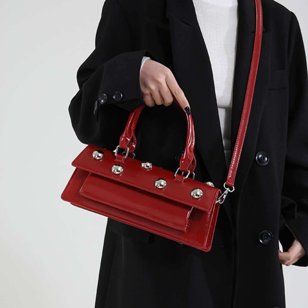 Sloanea | Studded Faux Leather Shoulder Bag