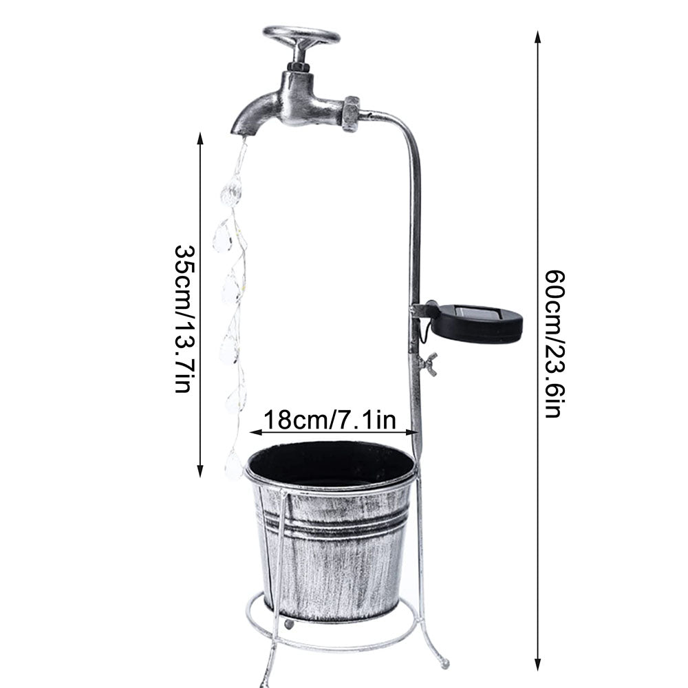 Solar Drip Delight Stake | Vintage Tap Garden Planter