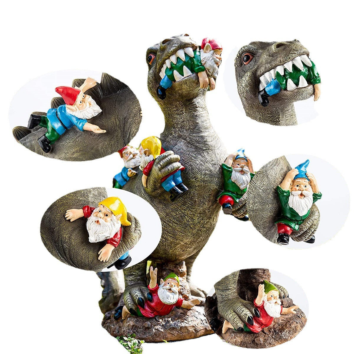 Stoop Elf | Mischievous Cat Dinosaur Gnome Muncher Ornament
