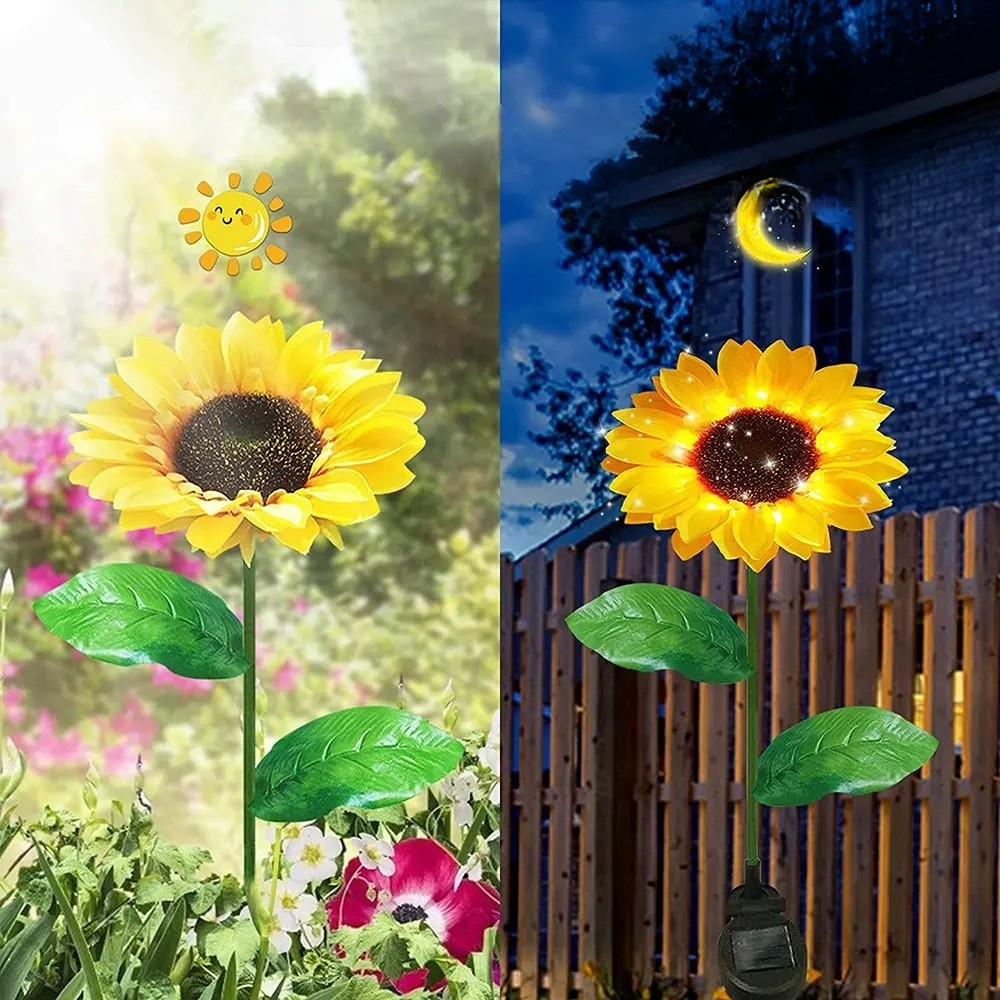 SunGlow | Solar-Powered LED Sunflower Light – Eco-Friendly Garden Illumination