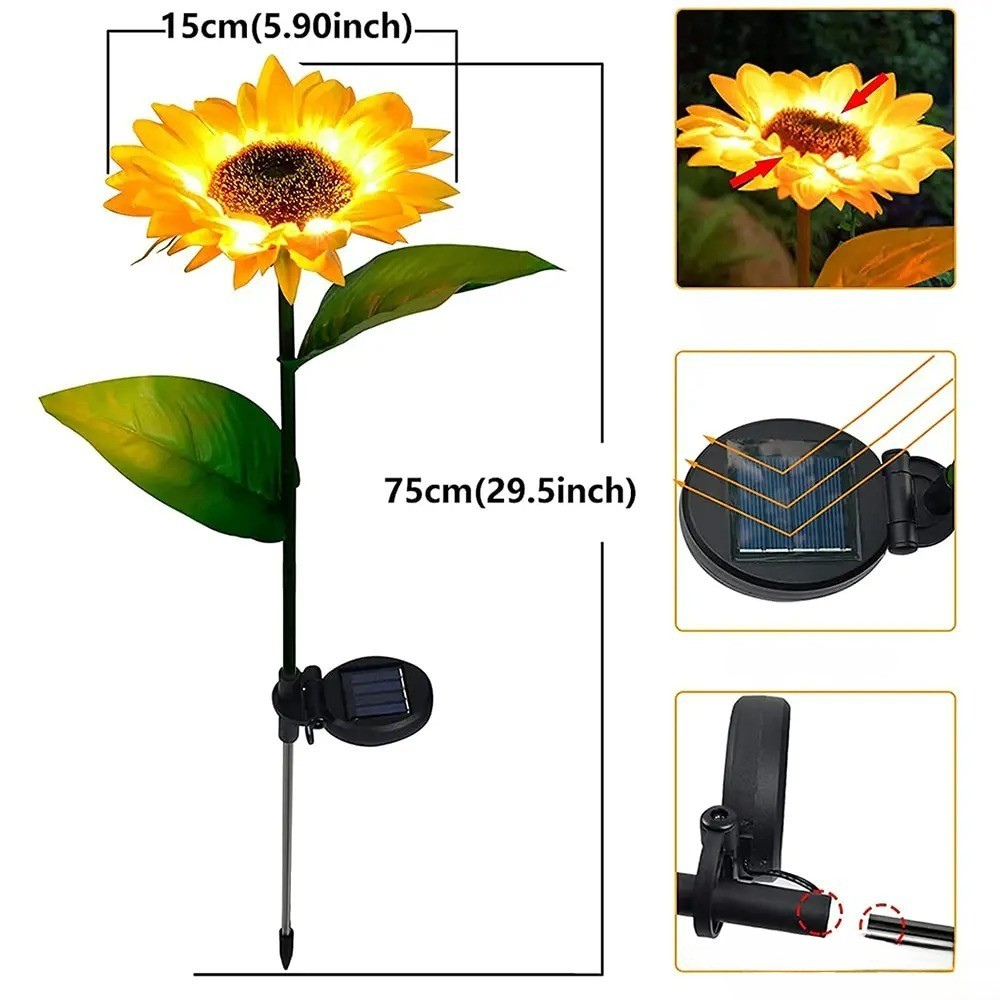 SunGlow | Solar-Powered LED Sunflower Light – Eco-Friendly Garden Illumination