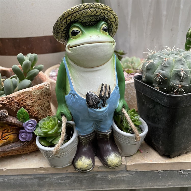Whimsical Pond Frogs | Resin Frog Animal Ornaments For Garden