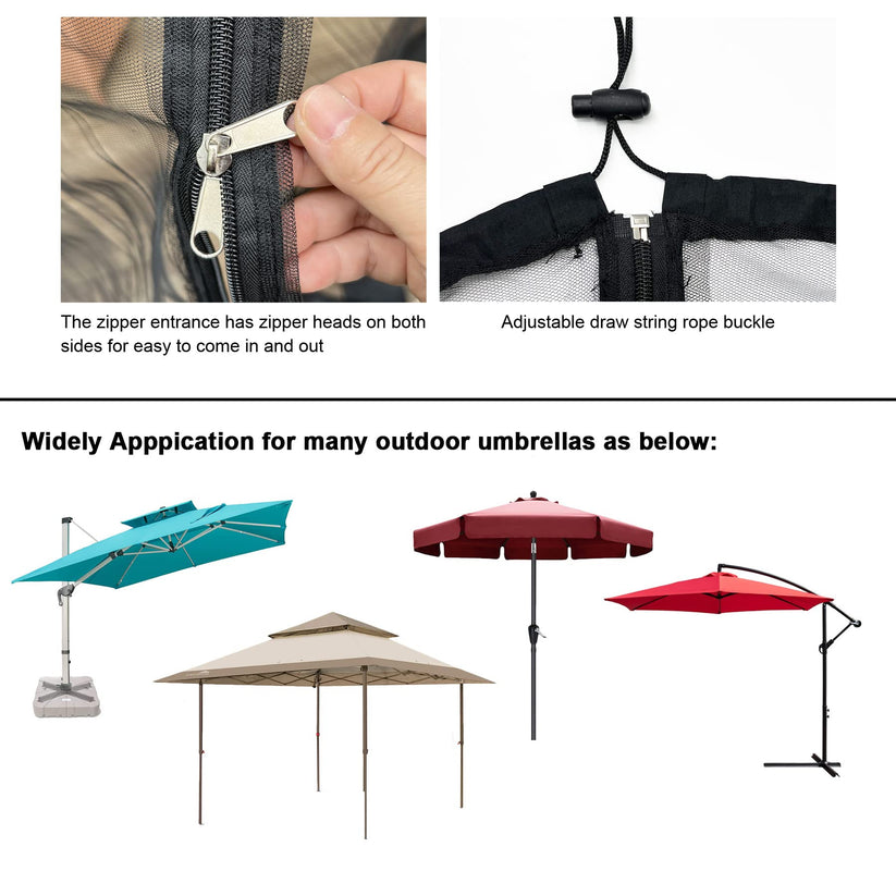 Caia | Summer Patio Umbrella Mosquito Netting