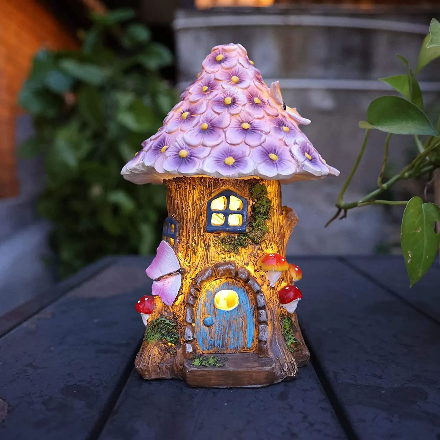 Solar-powered Enchanted Fairy Flower House Light